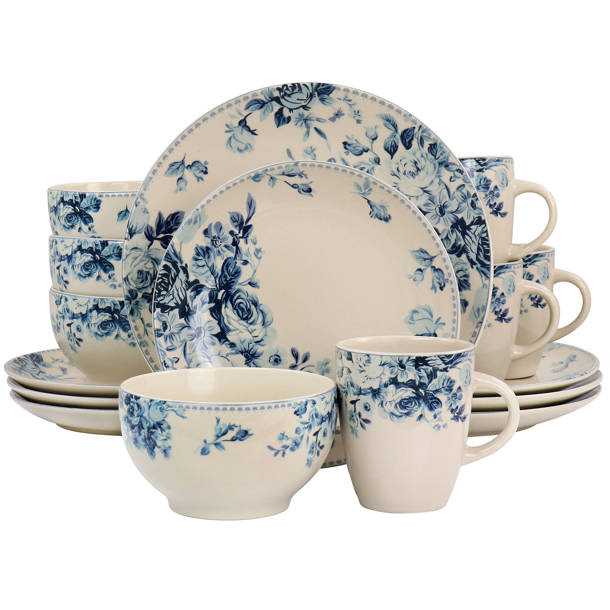 Elama Stoneware Dinnerware Set Service for 4 & Reviews Wayfair